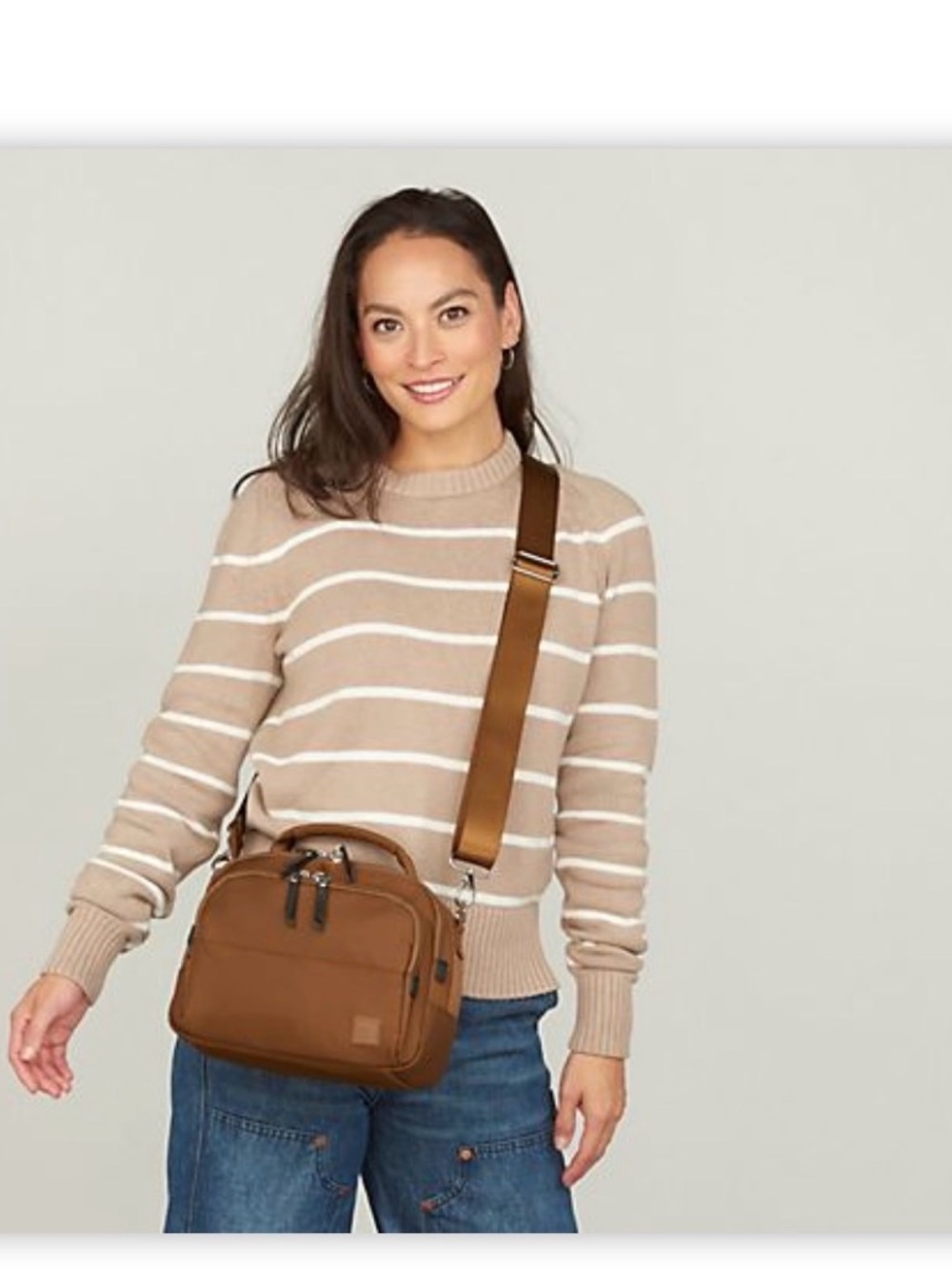 IHKWIP XL Cosmo Top Handle crossbody bag - mocha